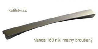 kovová úchytka VANDA 160 Varianta: VANDA 160 broušený nikl matný