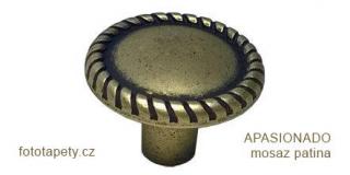 kovový knopek APASIONADO Varianta: APASIONADO mosaz patina