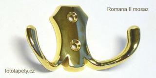 kovový věšák ROMANA II Varianta: věšák ROMANA II mosaz