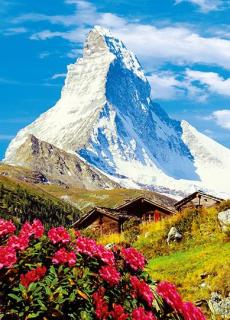 Obrazová tapeta čtyřdílná Matterhorn, šířka 183cm, výška 254, 4D ID 373