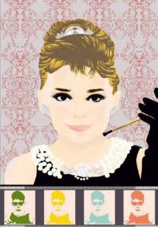 Plakát XXL Papermoon - Audrey , 175x115 cm, skladem 1 ks