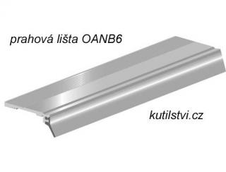 Podlahová prahová těsnící lišta OANB Varianta: Prahová podlahová lišta OANB 7 - 50mm / 300cm
