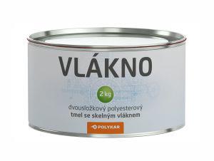 Polytmel VLÁKNO, obsahuje skelná 6mm vlákna, plošná tmelení karoserií a sklolaminátu Varianta: Dvousložkový tmel, POLYTMEL VLÁKNO, 5kg