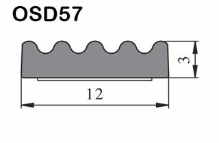Pryžové těsnění samolepící průmyslové Varianta: 12 x 3mm