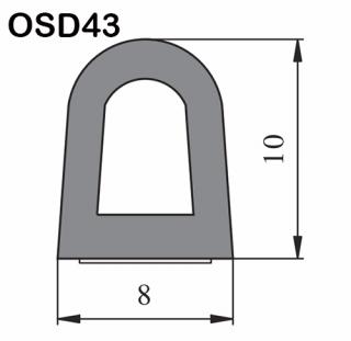 Pryžové těsnění samolepící průmyslové Varianta: 8 x 10mm