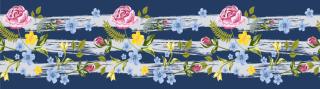 Samolepící bordura - Barevné květy, 13,8cm x 5m,  WB 8237
