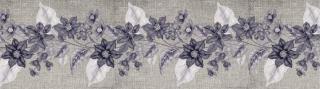 Samolepící bordura - Fialové květy, 13,8cm x 5m,  WB 8227
