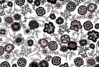 Samolepící fólie imitace Decor, Černé a šedé květiny Varianta: Černé a šedé květiny, šíře 45cm, cena za 15m