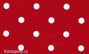 Samolepící fólie imitace Decor, Červené puntíky Varianta: šíře 45cm, cena za 1m