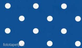 Samolepící fólie imitace Decor, Modré puntíky Varianta: šíře 45cm, cena za 1m
