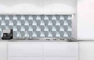 Samolepící fototapeta do kuchyně - 3D krychlová zeď, 180x60cm, 096