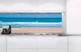 Samolepící fototapeta do kuchyně - Prázdná pláž, 180x60cm, 090