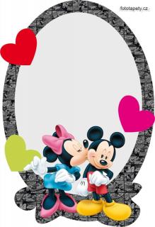 Samolepící zrcátko Disney - Myšák Mickey a Minnie, 15x21,5cm