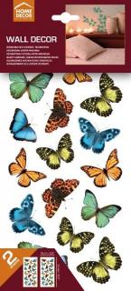 Samolepky na zeď Colourful Butterflies - Pestrobarevní motýlci, 15x31cm