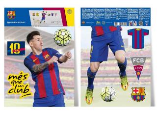 Samolepky na zeď FC Barcelona - Lionel Messi, 29,7x42 cm