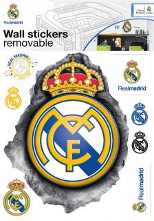 Samolepky na zeď Fotbalový znak Real Madrid, 29,7x42 cm