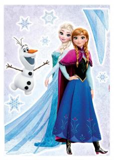 Samolepky na zeď Ledové království - Elsa a Anna, 50x70cm(15)