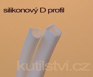 Silikonové těsnění oken a dveří - D profil pro lepení Varianta: Silikonové těsnění D profil pro lepení , 11 mm, barva bílá, balení 25 m