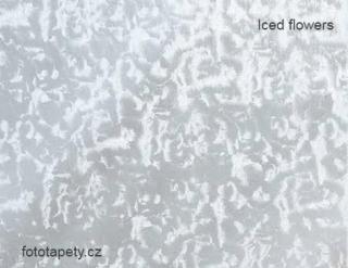 Transparentní samolepící folie, vzor Zmrzlé květy Varianta: Zmrzlé květy, šíře 45cm, balení 15m