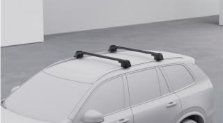 Střešní příčníky hliníkové XC90 II pro integrované příčníky černé (2016 až 2025)