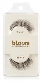 BLOOM Natural nalepovací řasy z přírodních vlasů No. 213 (Black) 1 cm
