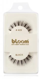 BLOOM Natural nalepovací řasy z přírodních vlasů No. 415 (Black) 1 cm