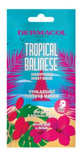 Dermacol Tropical Balinese textilní maska s extraktem z květů ibišku a plodů goji 15 ml