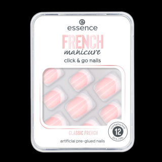 Essence French Manicure Click & Go Nails umělé nehty 02 Babyboomer Style 12 ks