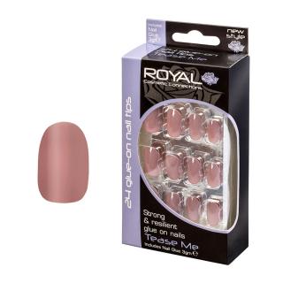 Royal Cosmetics - Sada umělých nehtů s lepidlem Tease Me (24 ks)