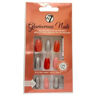 W7 - Nalepovací nehty Glamorous Nails Attention Seeker (24 ks)