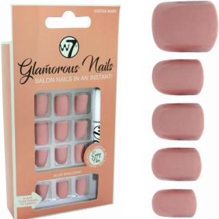 W7 - Nalepovací nehty Glamorous Nails Cocoa Nude (24 ks)