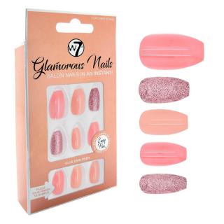 W7 - Nalepovací nehty Glamorous Nails Cupcake Icing (24 ks)