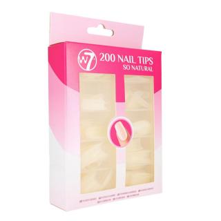 W7 - Nalepovací nehty Nail Tips  So Natural Square 200ks + lepidlo 3g