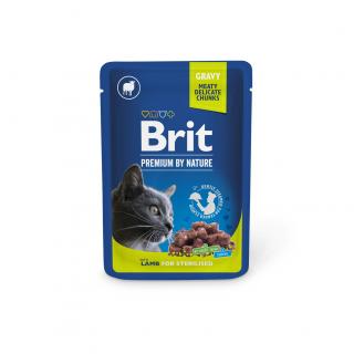 Brit premium cat pouches Lamb for Sterilized 100 g