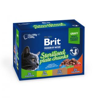 Brit premium cat pouches Sterile Plate 1200 (12x100 g)