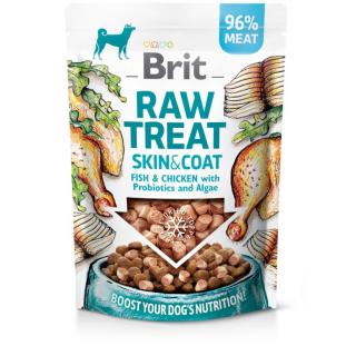 Brit RAW TREAT Skin&Coat Fish&Chicken pamlsky pro psy 40g