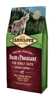 Carnilove Cat Grain Free Duck&Pheasant Adult Hairball Control 6kg