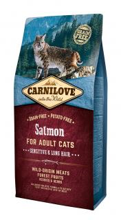 Carnilove Cat Grain Free Salmon Adult Sensitive&Long Hair 6kg