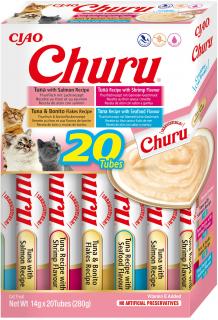 Churu cat masové pyré mix - mořské plody 280g (BAL.)