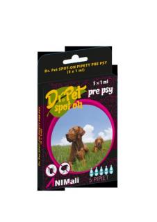 Dr.Pet spot-on pipety pre psy 5x1ml