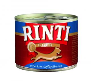 Finnern Rinti Gold konzerva pro psy drůbeží srdce 185g