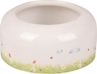Flamingo miska pro hlodavce KIKI CERAMIC ROUND bílá S 8,3 x 8,3 x 3,5 cm 100 ml