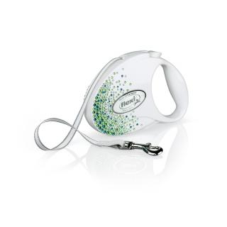 Flexi Glam Splash Leaf M páska 5m/25kg bílé