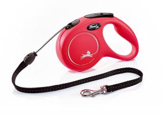 Flexi New Classic M šňůra 5 m/20 kg červená