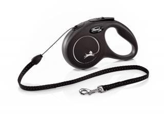 Flexi New Classic S - šňůra 5 m/12 kg černá