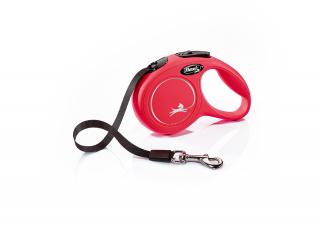 Flexi New Classic XS pásek 3 m/12 kg červená