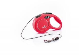 Flexi New Classic XS šňůra 3 m/8 kg červená