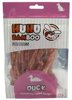Huhubamboo Excellent - Sušené kachní proužky 75g, expirace 6/2023