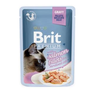 Kapsička Brit Premium Cat Delicate Fillets in Gravy with Salmon for Sterilised 85 g