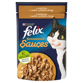 Kapsička FELIX Sensations Sauce Surprise krůta+slanina v omáčce 85g